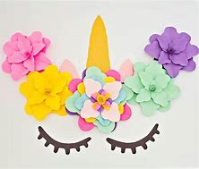 Image result for Unicorn Wall Decor with Foam Flowers