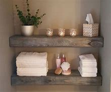 Image result for Wood Bathroom Shelves