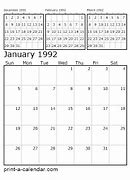 Image result for 1992 1993 Calendar
