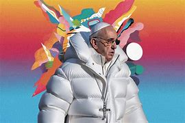 Image result for Pope Francis Bubble Jacket