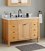 Image result for Bathrooms with Oak Vanities