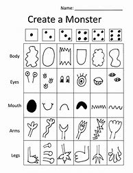 Image result for Monster Dice Drawing