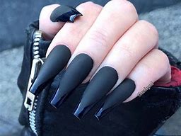 Image result for Black Coffin Nails