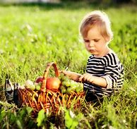 Image result for Boy with Basket of Fruit