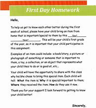Image result for Homework Letter to Parents