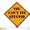 Image result for You Can't Fix Stupid Sign