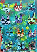 Image result for crazy cats artist painting