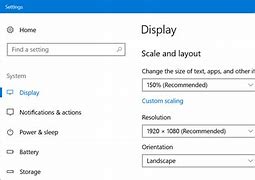 Image result for Settings Display Screen Size