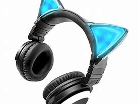 Image result for Black Cat Ear Headphones