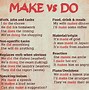 Image result for Make and Do Collocations