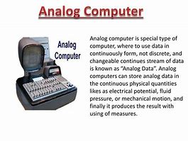 Image result for Analog Computer Picture New Generation