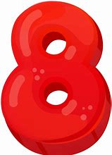 Image result for Red Circle Number 8