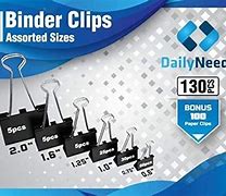 Image result for Binder Clip Sizes