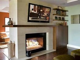 Image result for Electric Fireplace Ideas with TV Above
