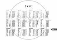 Image result for Calendar 1778
