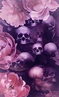 Image result for Skeleton with Pink Flowers