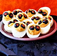 Image result for Halloween Deviled Eggs