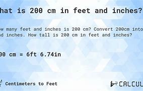 Image result for 200 Cm in Feet