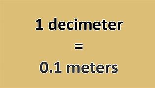 Image result for How Many Decimeters in a Meter