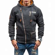 Image result for Off-Center Zipper Hoodie