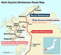 Image result for Kyushu Shinkansen Map