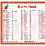 Image result for Miami Heat Schedule Printable