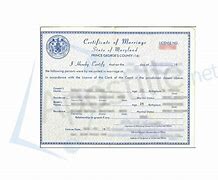 Image result for Maryland Marriage Certificate