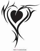 Image result for Black Tribal Heart Tattoo