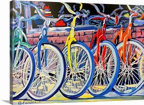 Image result for bicycle art paintings vintage