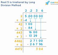 Image result for Root 5 Value in Maths