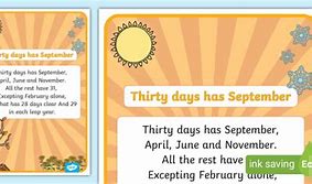 Image result for 30 Days Has September Rhyme