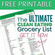 Image result for Clean Eating Printable Grocery List