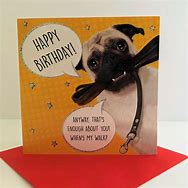 Image result for Pug Birthday Card
