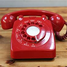 Image result for Red Old-Fashioned Phone