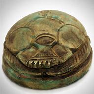 Image result for Egyptian Painted Clay Heart Scarab