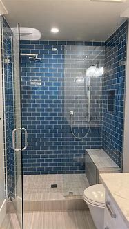 Image result for Blue Bathroom Shower Tile Design
