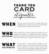 Image result for Wedding Thank You Etiquette