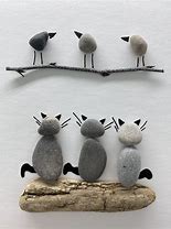 Image result for Cat Pebble Art with People