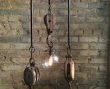 Image result for Old Block and Tackle Pulleys to Hang a Lights