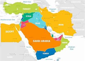 Image result for Show Map of Middle East Gulf