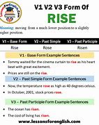 Image result for Rise Past Simple