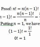 Image result for 0 Factorial 1 Proof