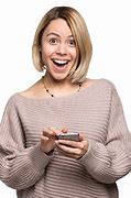 Image result for Woman Using an iPhone