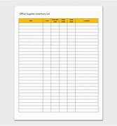 Image result for office supplies inventory checklist templates word