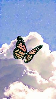 Image result for Aesthetic Clouds and Butterfly