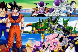 Image result for Dragon Ball Z Frieza and Cell and Buu