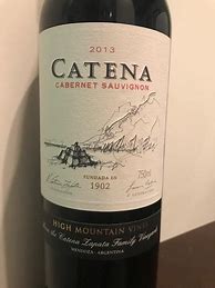 Image result for Catena Zapata Cabernet Sauvignon High Mountain Vines