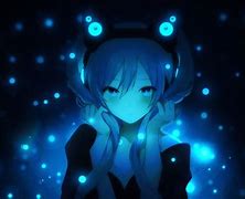 Image result for Blue Anime Girl with Headphones