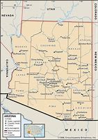 Image result for Arizona State Map in USA