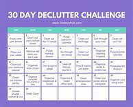 Image result for Declutter Challenge 30-Day Calendar
